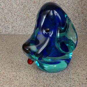 RARE Crystal Snoopy Like Blue and Green